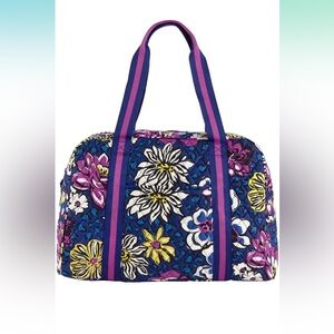 Vera Bradley Blue and Purple Floral Tote